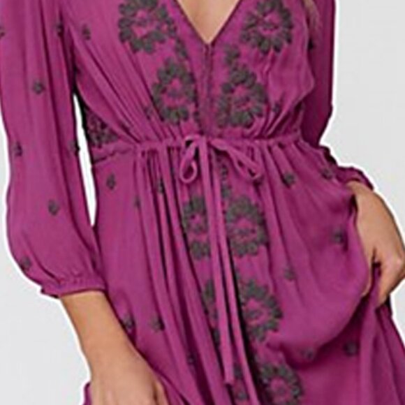 Free People Embroidered Fable Midi Dress - Picture 4 of 8